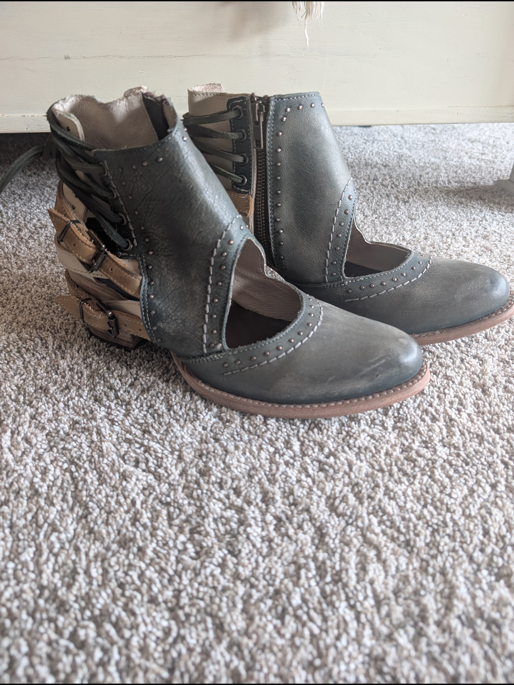 Women's Freebird Ankle Boots with Buckle Detail (Desert)